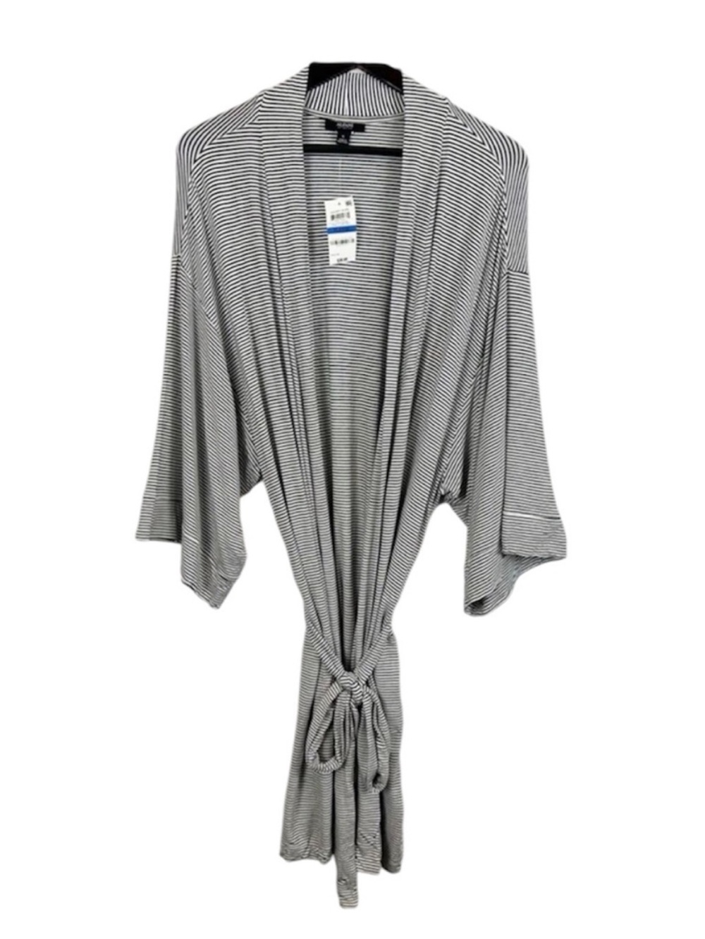Alfani Short Robe Size XX-Large Rayon Black and White Stripe